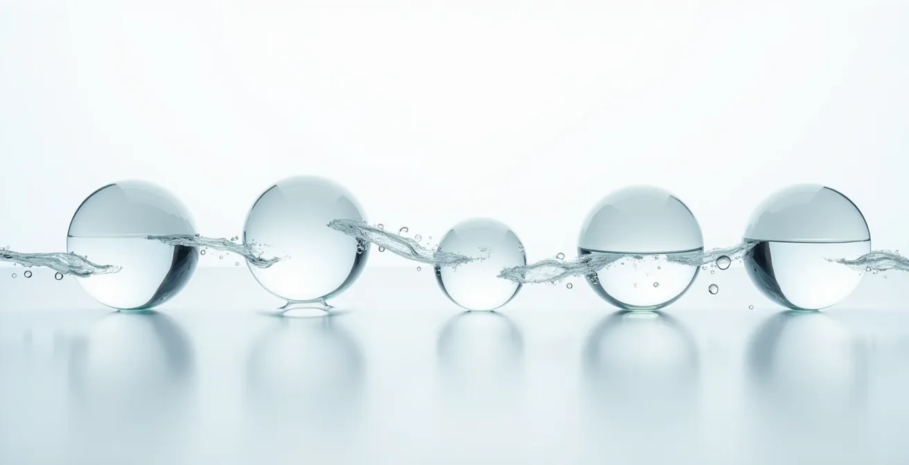 Abstraktes Diagramm eines automatisierten Löschprozesses mit verbundenen Knotenpunkten und fließenden Linien in deutschen Unternehmensfarben