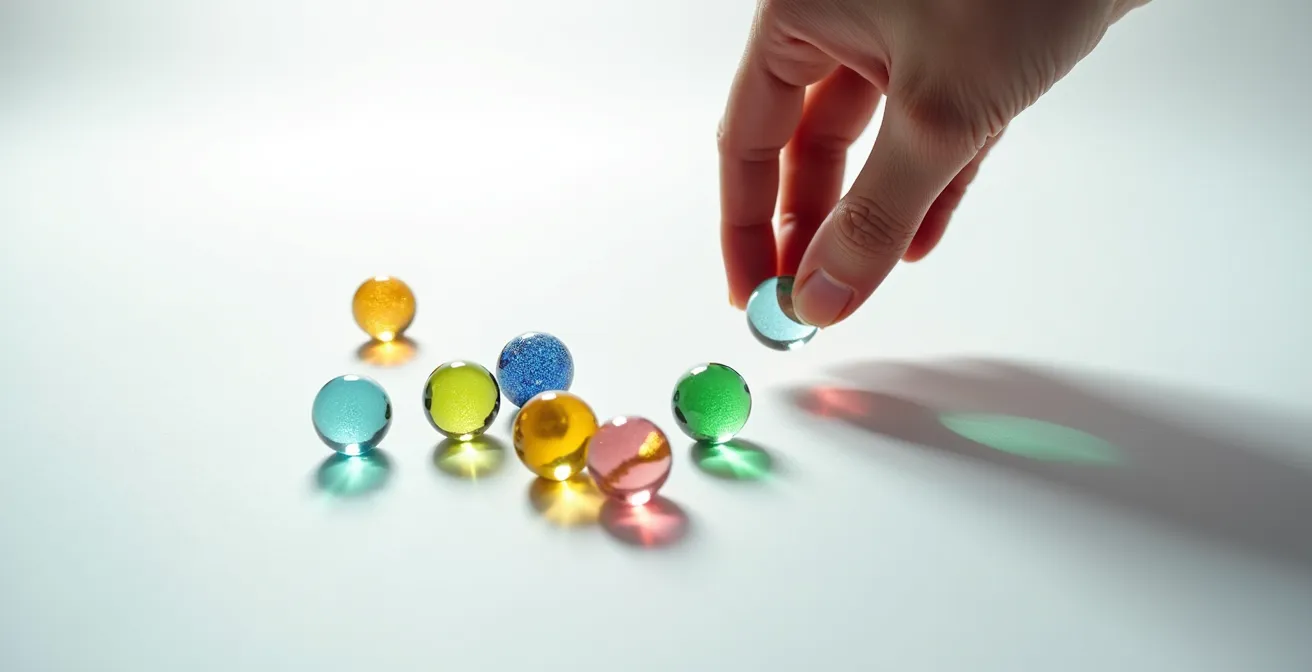 Minimalistische Darstellung von wenigen ausgewählten Datenpunkten die ein vollständiges Bild ergeben