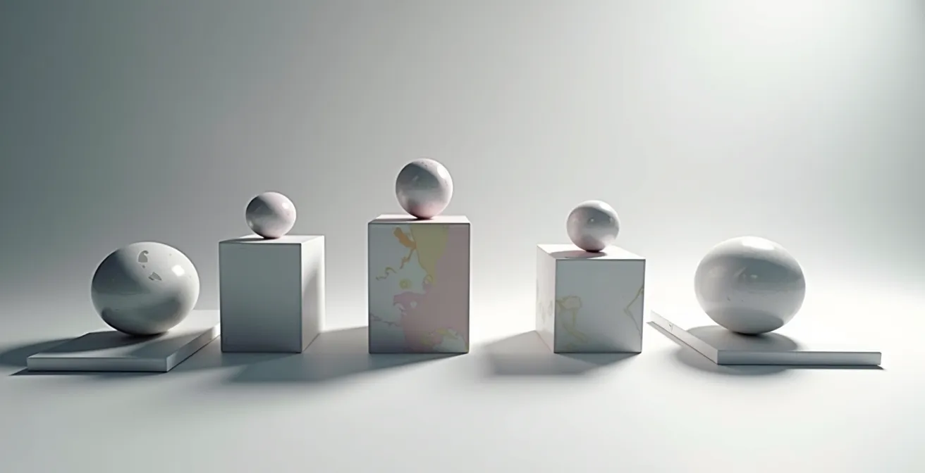 Symbolische Darstellung vernetzter Filialen mit einheitlicher Markenidentität