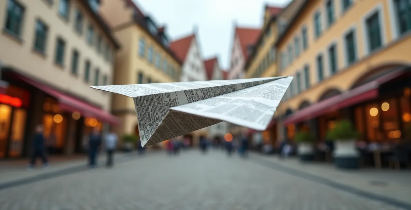 Kreative Guerilla-Marketing-Aktion in deutscher Innenstadt