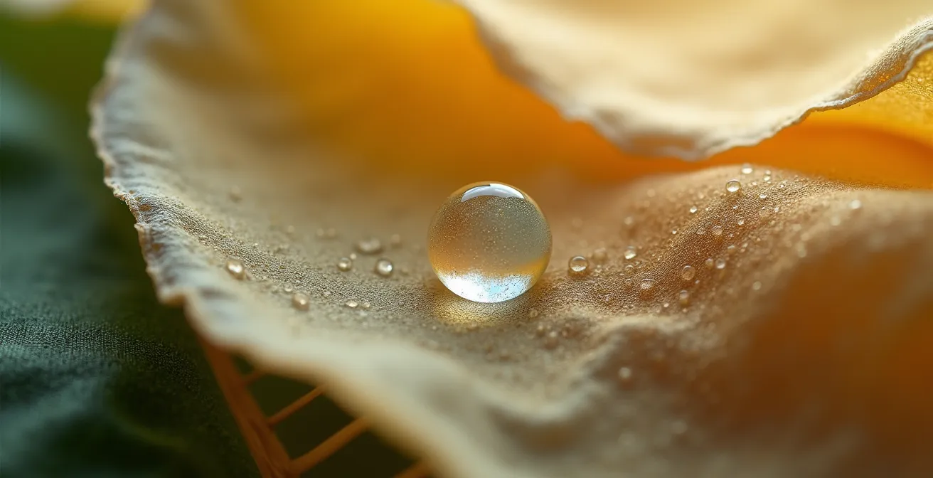 Eine Makroaufnahme, die natürliche Materialien und Texturen zeigt und damit Markenwerte wie Nachhaltigkeit und Authentizität symbolisiert.