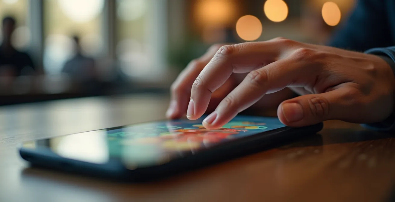 Nahaufnahme einer Hand mit Smartphone beim frustrierten Ausfüllen eines Checkout-Formulars