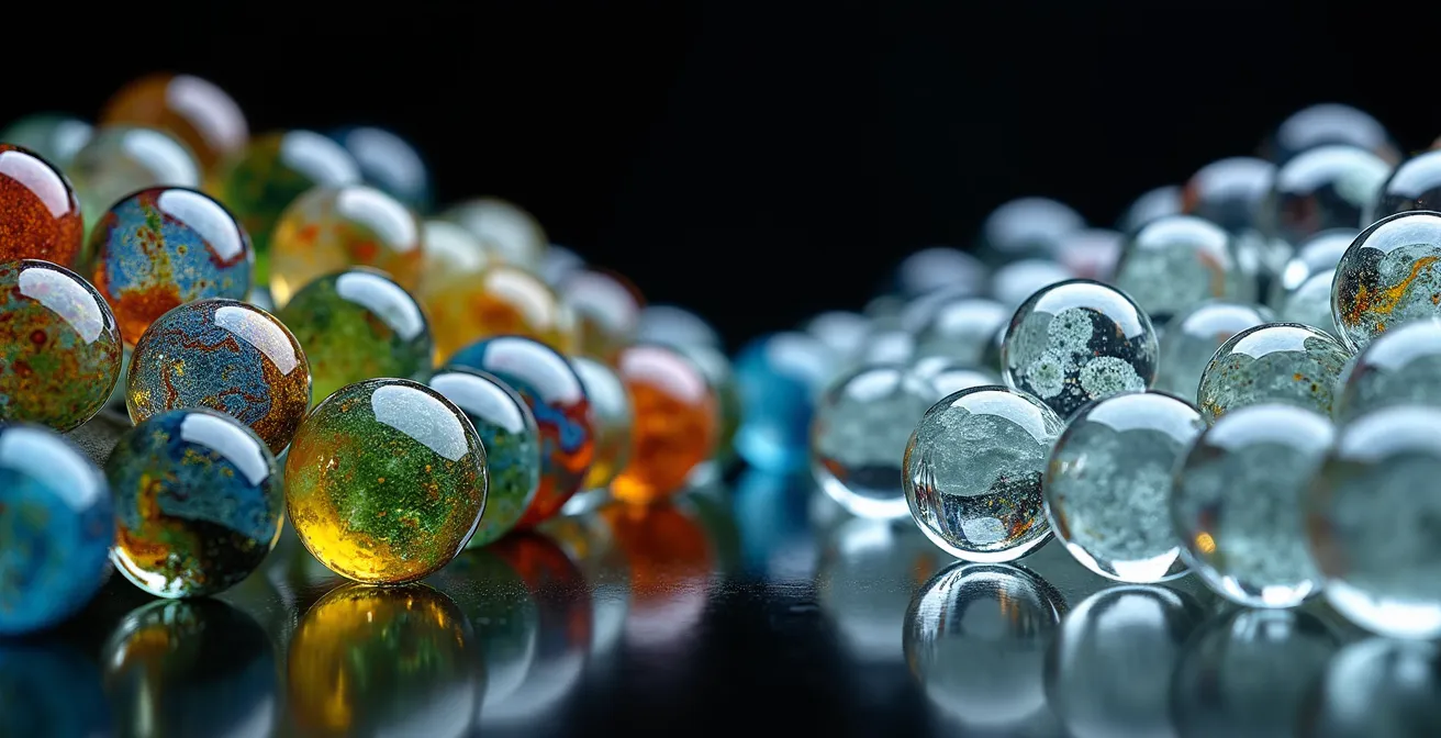 Makroaufnahme zeigt Qualitätsunterschiede bei Social Media Followern