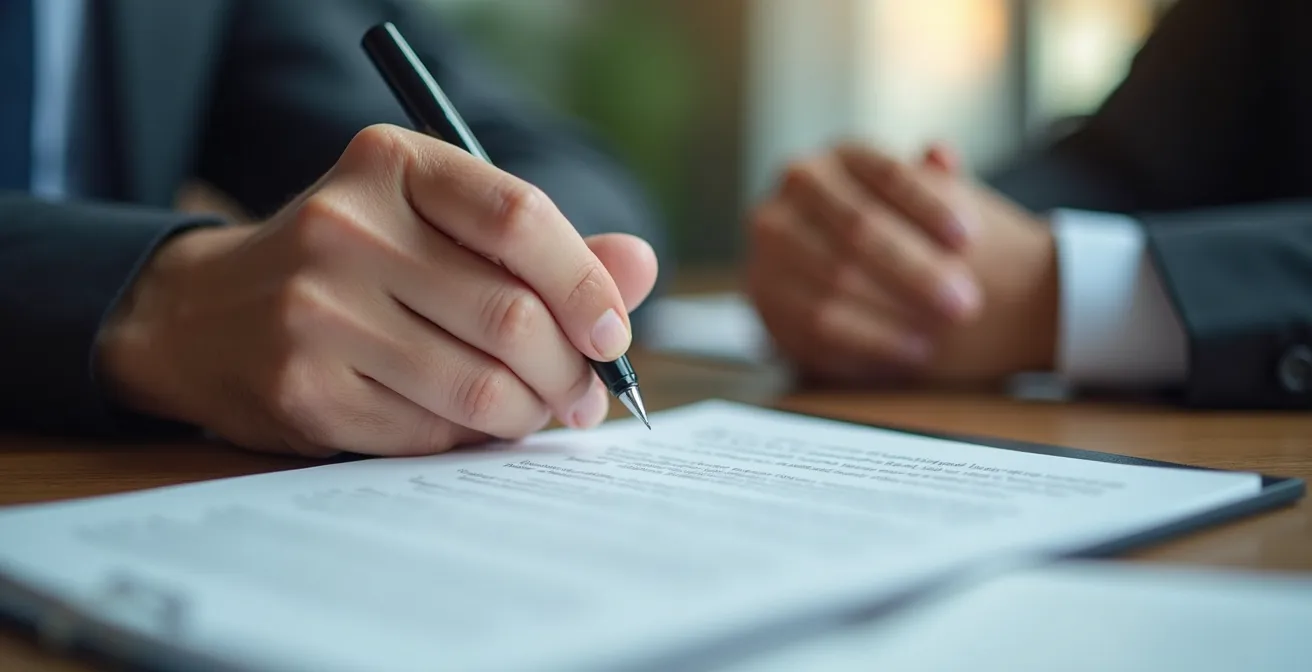 Vertrauensvolles Erstgespräch zwischen Anwalt und potenziellem Mandanten