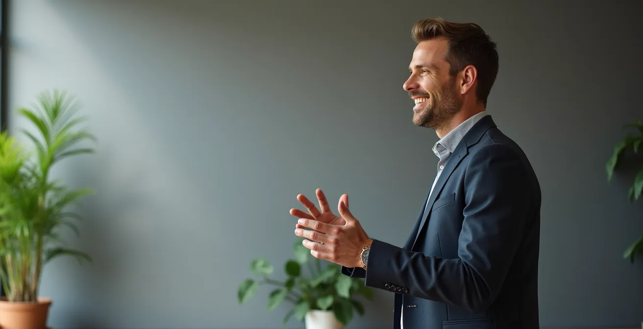 Professionelle Webinar-Situation mit interaktiven Elementen, die den Austausch im B2B-Bereich zeigen