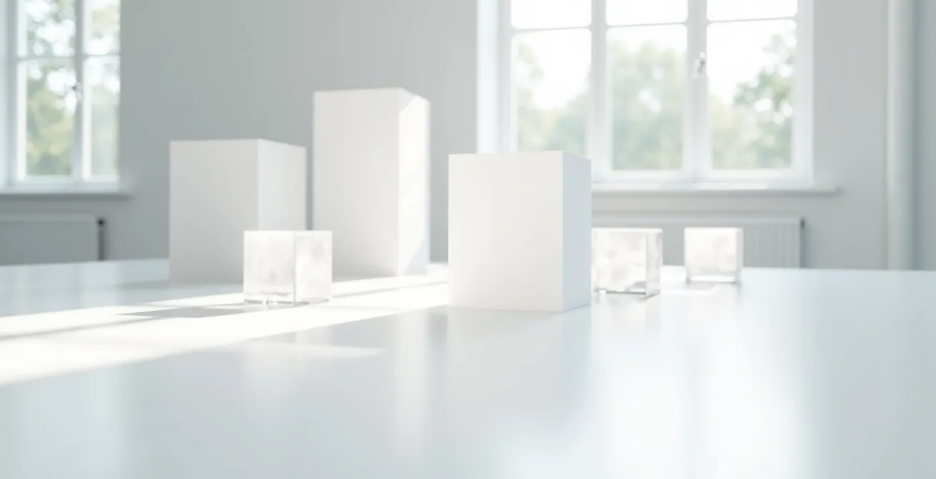 Abstrakte Darstellung des Zero-Based Budgeting Prozesses als sauberes, leeres Blatt.